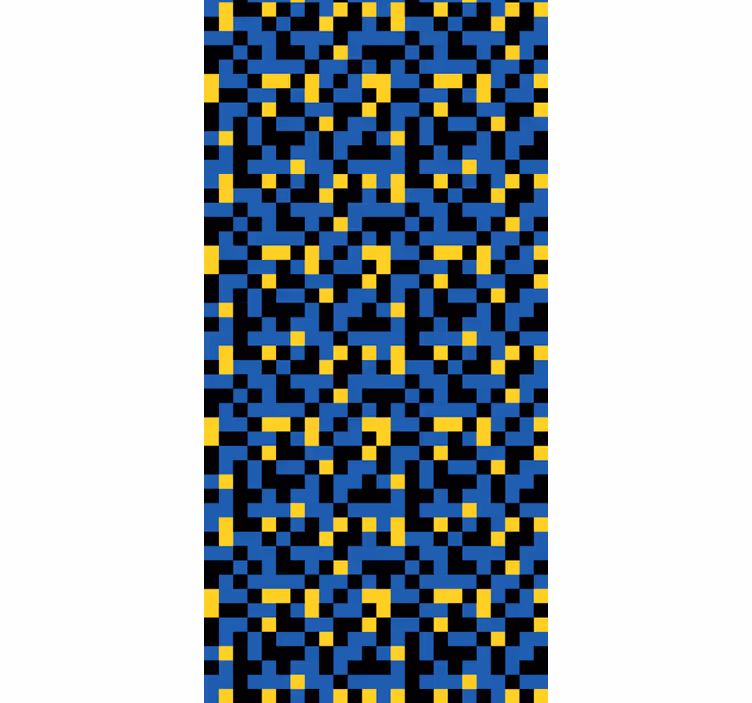 Papel tapiz geométrico bloques de color pixelados - TenVinilo