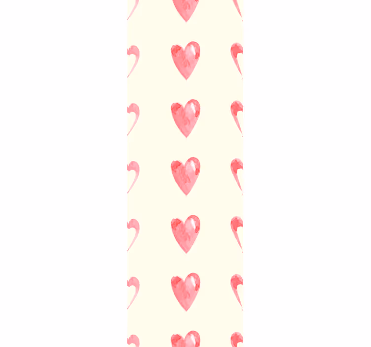 Papel tapiz recámara matrimonial diseño de corazones - TenVinilo