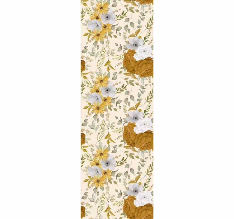 Papel tapiz flores flores anidando - TenVinilo