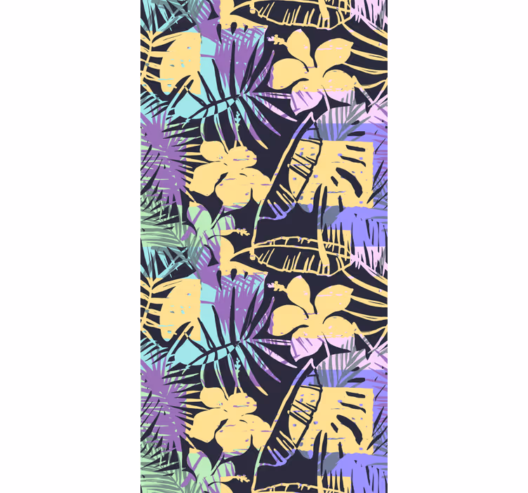 Papel tapiz naturaleza armonía floral tropical - TenVinilo