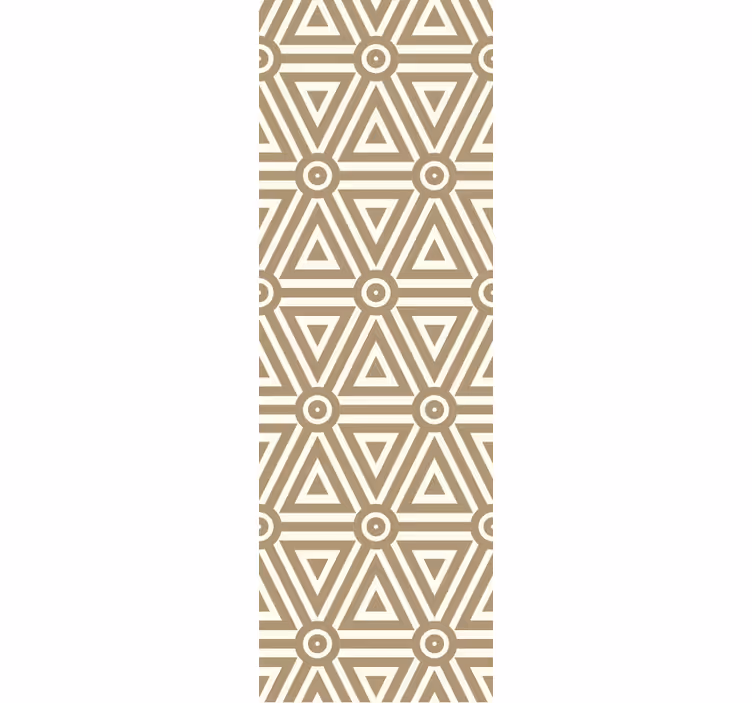 Papel tapiz geométrico arreglo triangular beige - TenVinilo