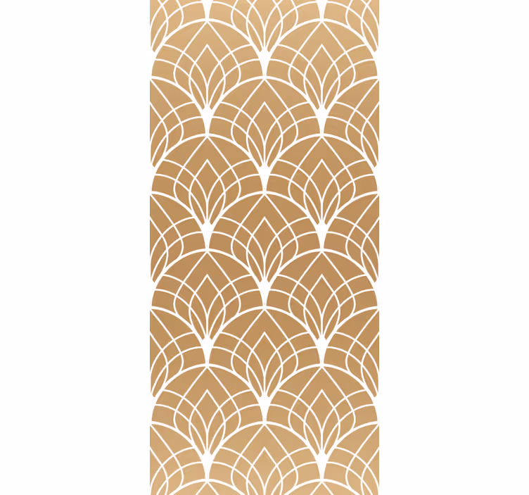 Papel tapiz azulejos formas de hojas elegantes - TenVinilo
