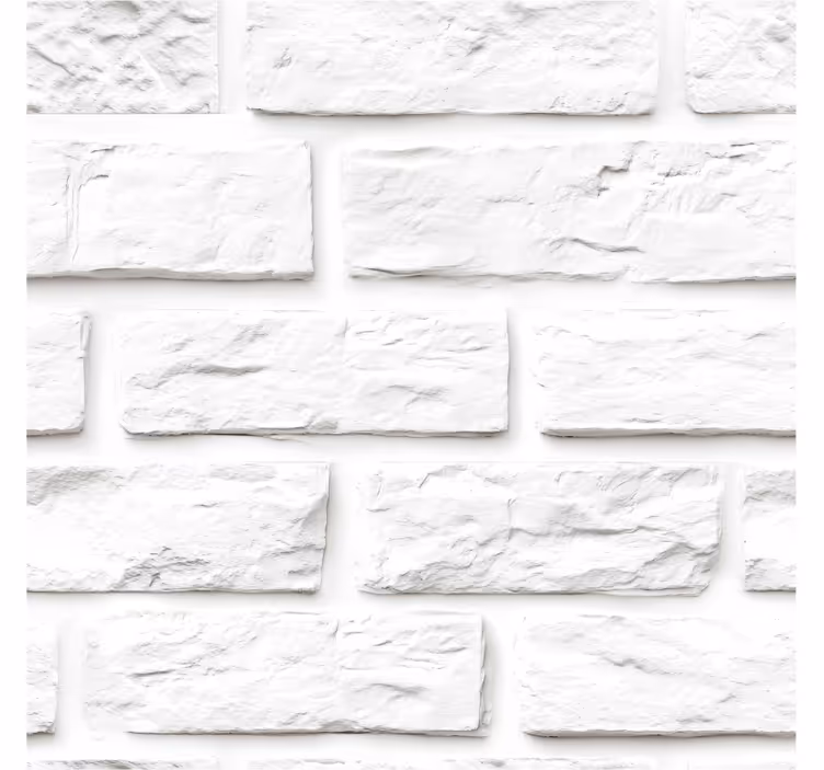 Papel tapiz cocina ladrillos de piedra blanca - TenVinilo