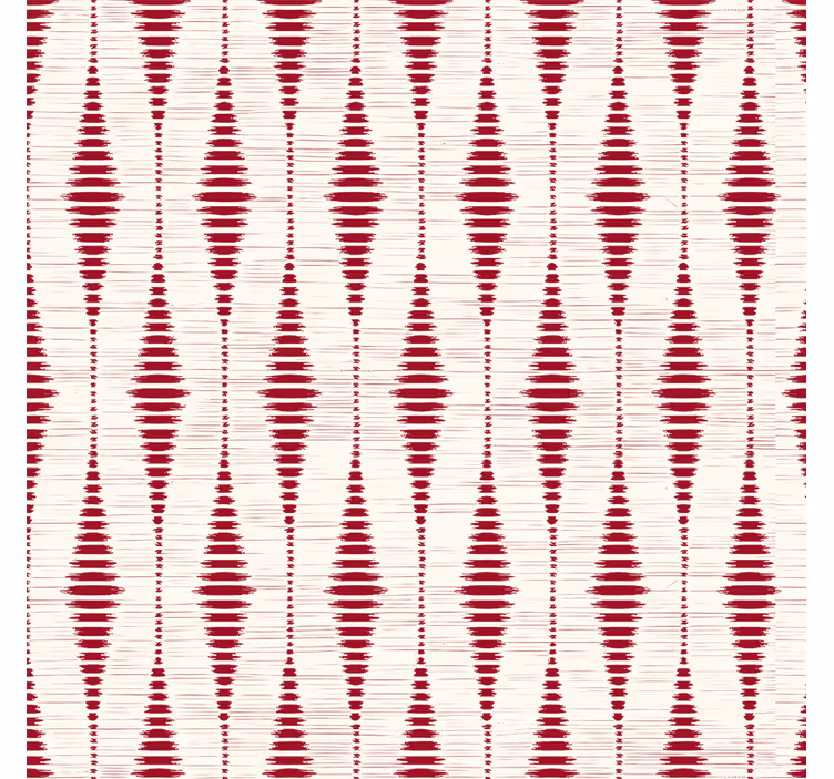 Papel tapiz geométrico rabaul ikat rojo - TenVinilo