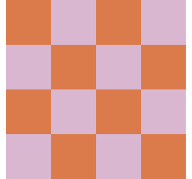 Papel tapiz azulejos motivo de tonos naranjas - TenVinilo