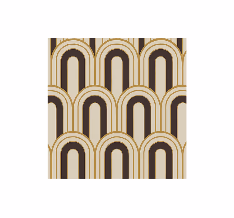 Papel tapiz vintage arcos art déco de la década de 1970 - TenVinilo