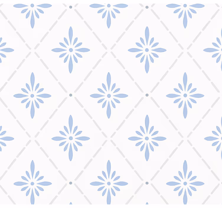 Papel tapiz cocina azulejos de rombos azules - TenVinilo