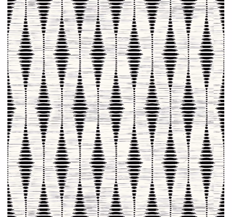 Papel tapiz geométrico ikat negro rabaul - TenVinilo