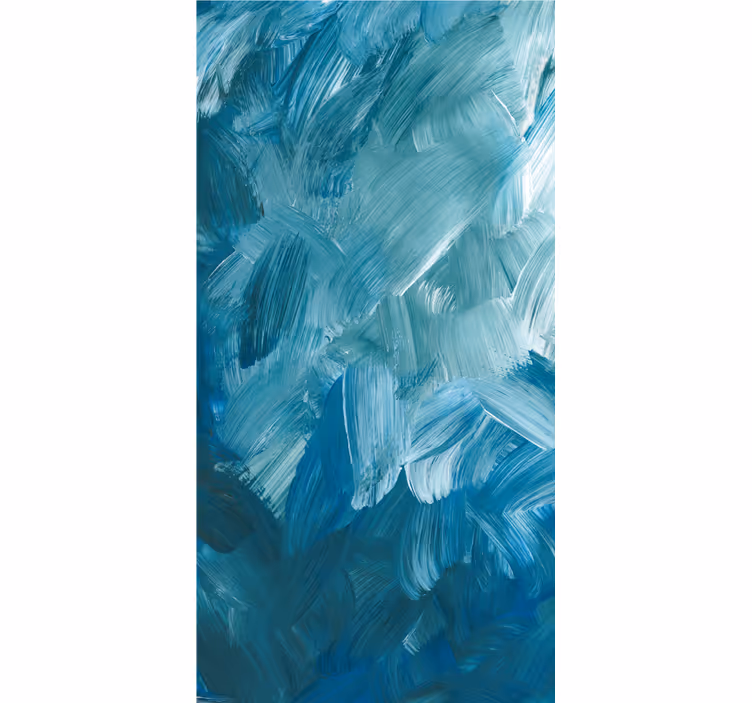 Papel tapiz ornamental trazo abstracto azul - TenVinilo