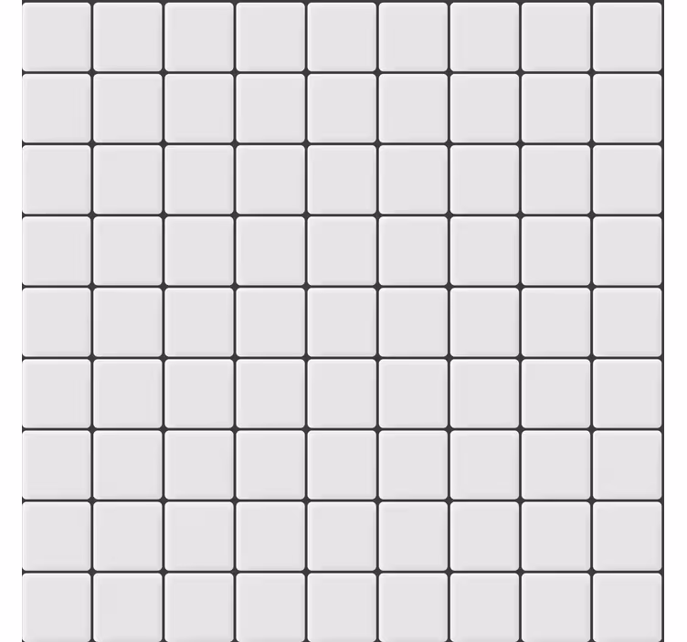 Papel tapiz para sala azulejos cuadrados blancos - TenVinilo
