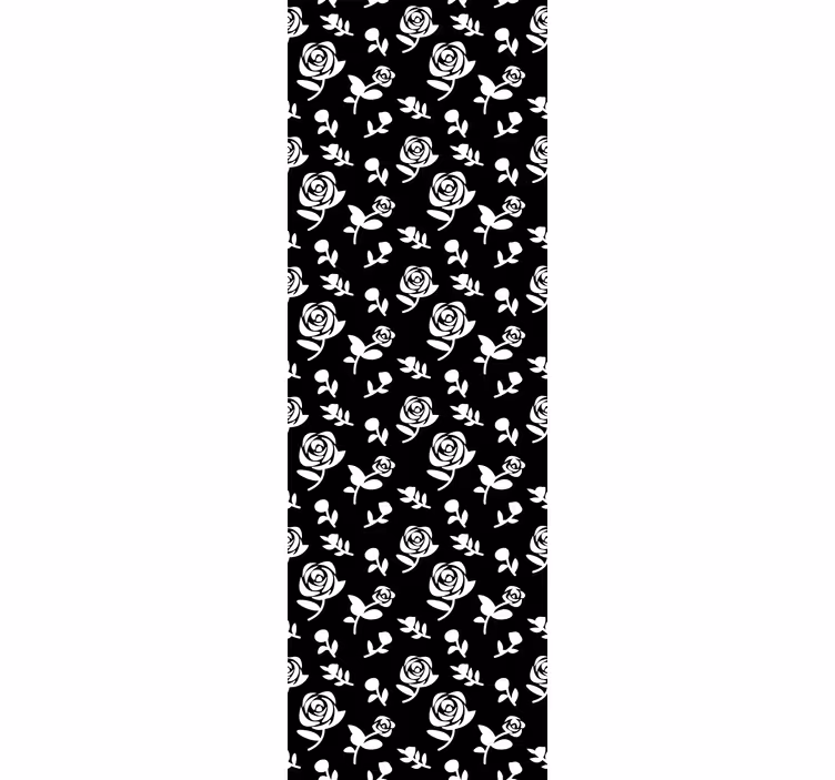 Papel tapiz ornamental diseño floral monocolor - TenVinilo