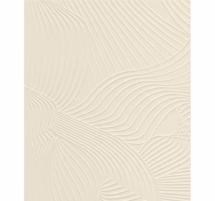 Papel tapiz para sala relieve olas crema - TenVinilo