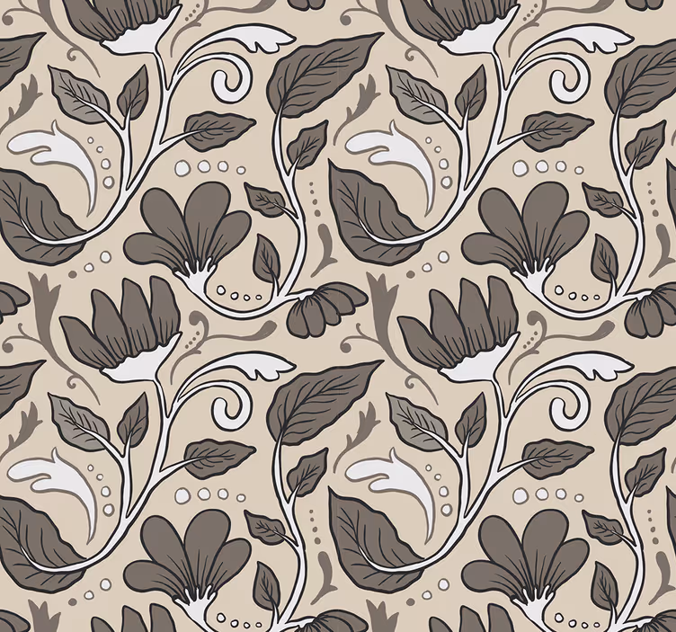 Papel tapiz para recámara flores vintage - TenVinilo