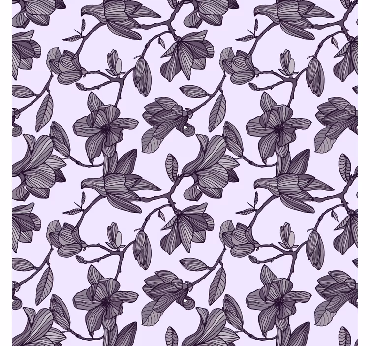 Papel tapiz para recámara diseño de magnolia linda - TenVinilo