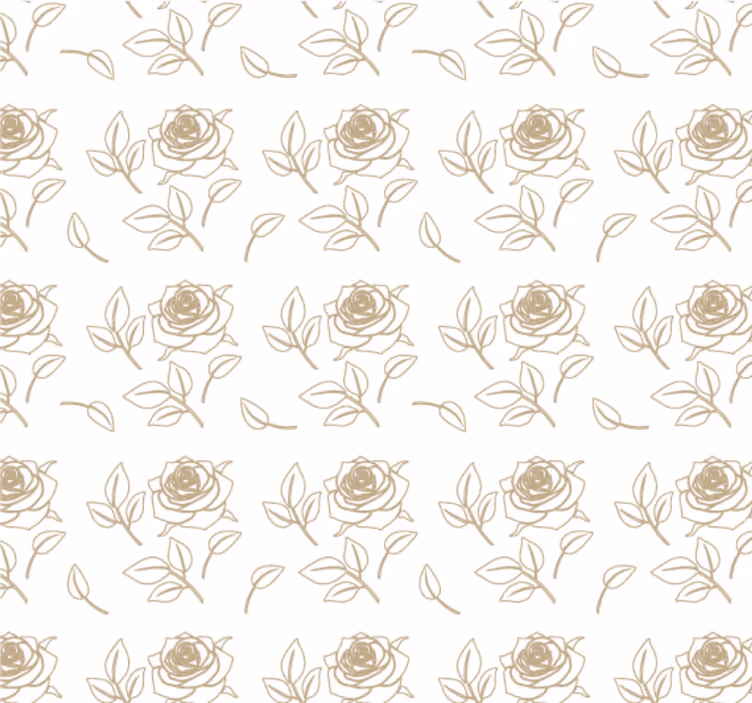 Papel tapiz para recámara patrón de rosas detallado - TenVinilo
