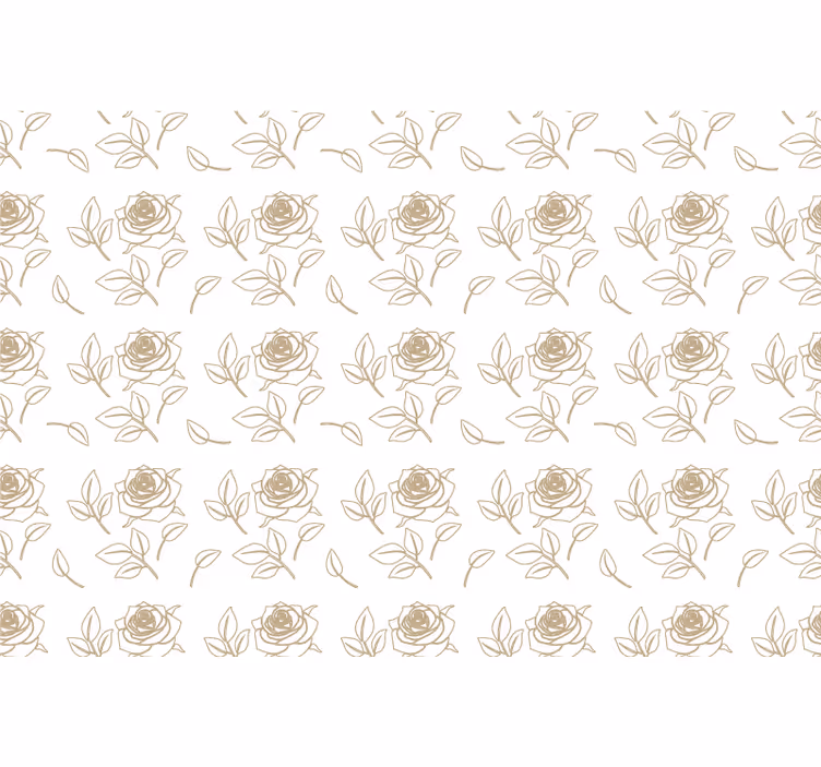 Papel tapiz ornamental patrón de rosas elegante - TenVinilo