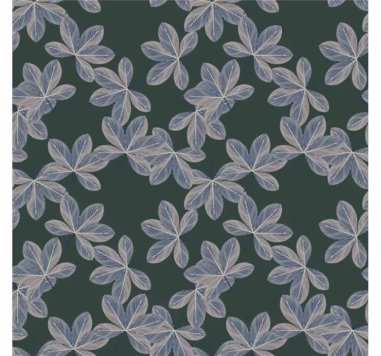 Papel tapiz ornamental elemento de hoja botánica - TenVinilo