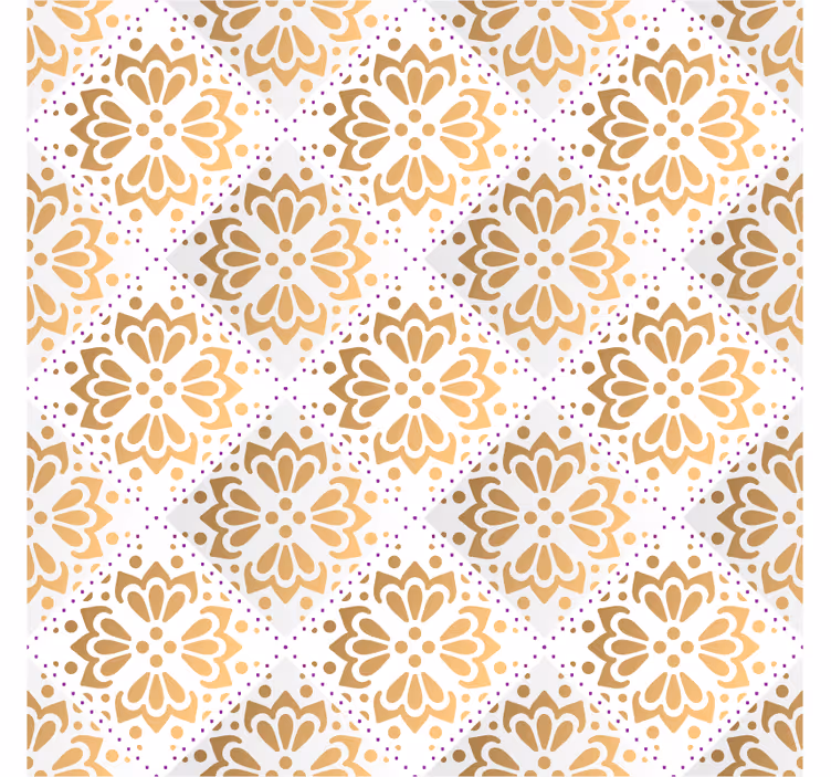 Papel tapiz para sala patrón mandala dorado - TenVinilo