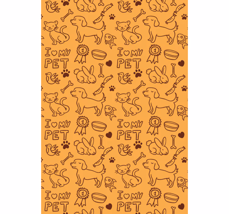 Papel tapiz animales mis mascotas - TenVinilo