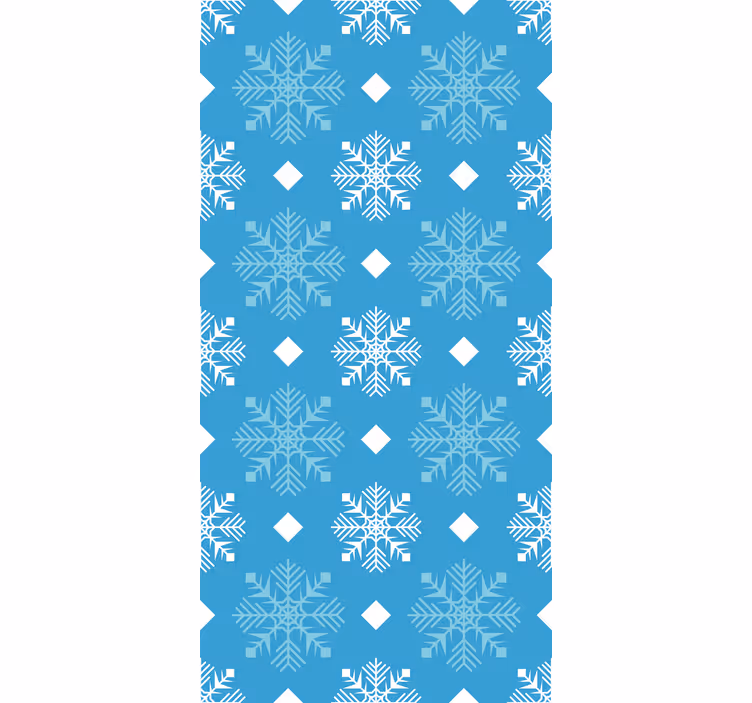 Papel tapiz para recámara copos de nieve en tonos azules - TenVinilo
