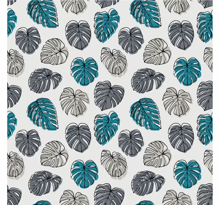 Papel tapiz para recámara patrón de hoja monstera - TenVinilo
