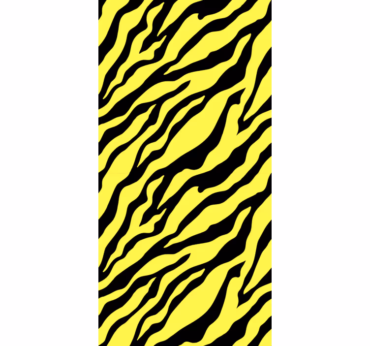 Papel tapiz animales diseño cebra amarilla - TenVinilo