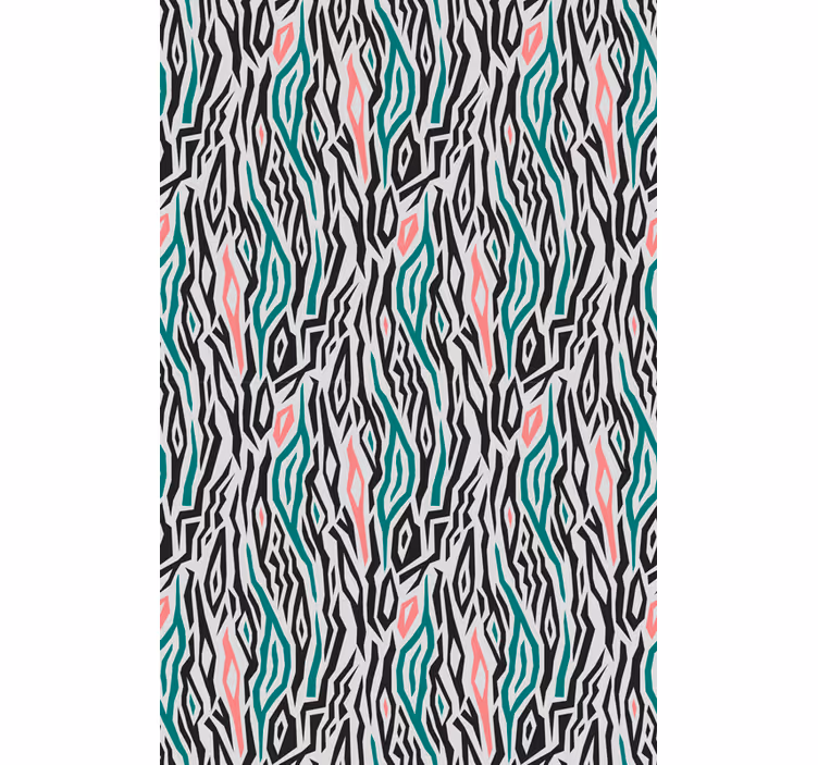 Papel tapiz animales cebra azul y rosa - TenVinilo