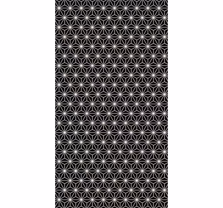 Papel tapiz oficina diamantes geométricos en blanco y negro - TenVinilo