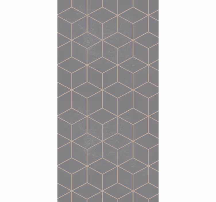 Papel tapiz oficina patrón hexagonal gris geométrico - TenVinilo
