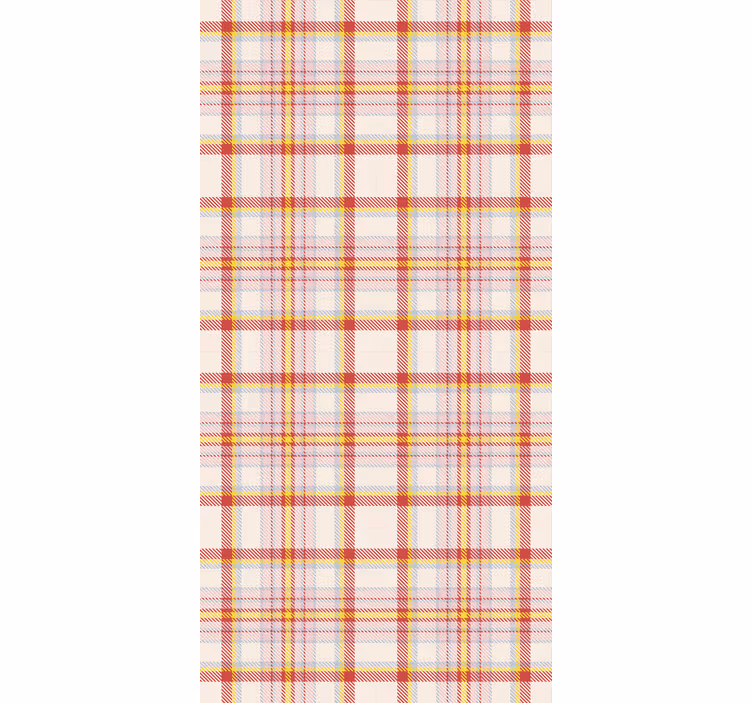 Papel tapiz pasillo cuadrados de tartán escocés - TenVinilo