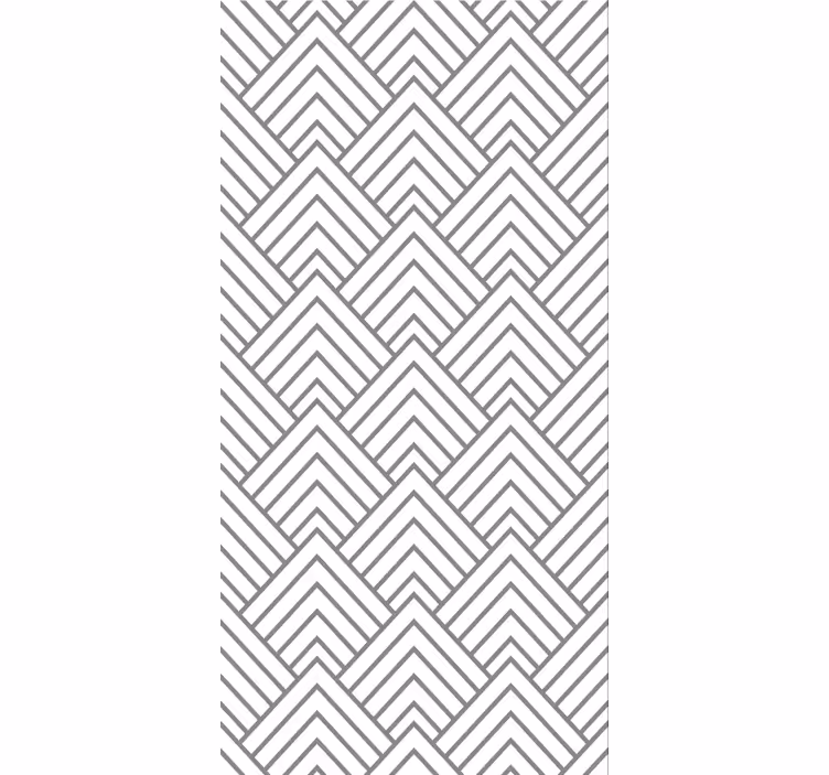 Papel tapiz comedor patrón triángulo blanco geométrico - TenVinilo