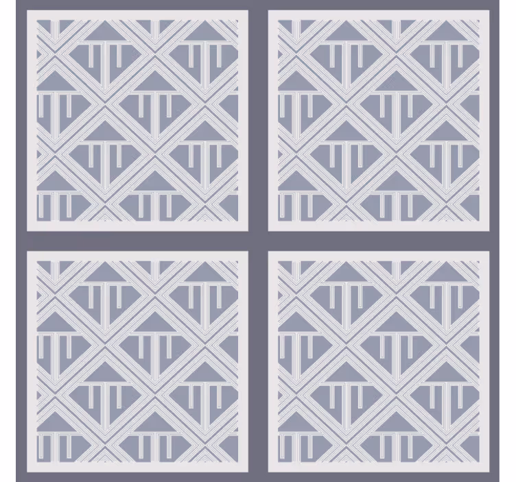 Papel tapiz comedor patrón geométrico variado - TenVinilo