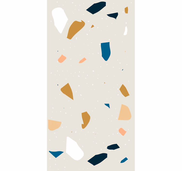 Papel tapiz geométrico terrazzo salpicado - TenVinilo