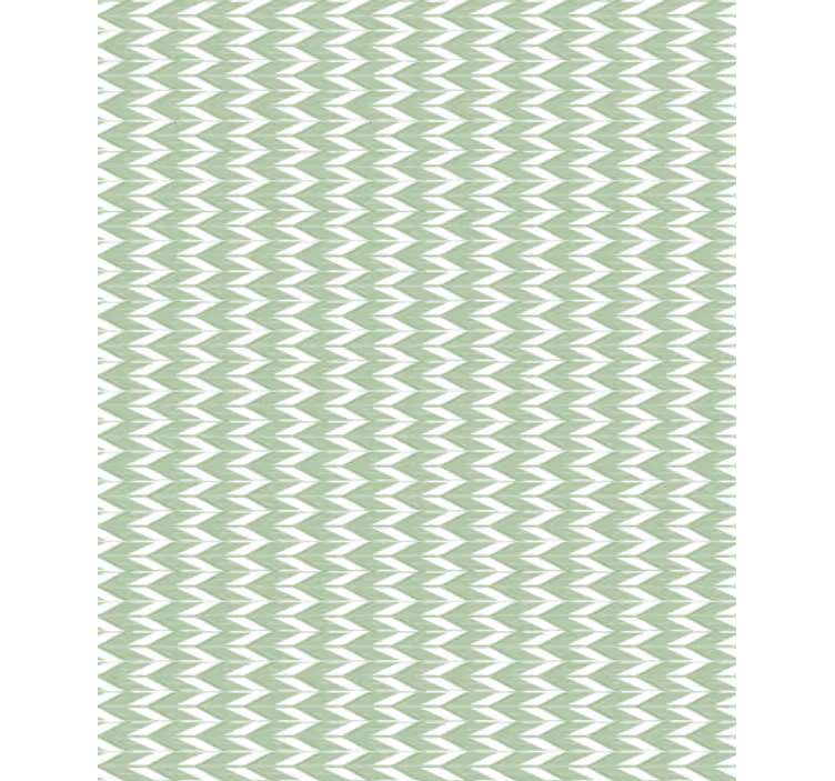 Papel tapiz geométrico chevron verde - TenVinilo