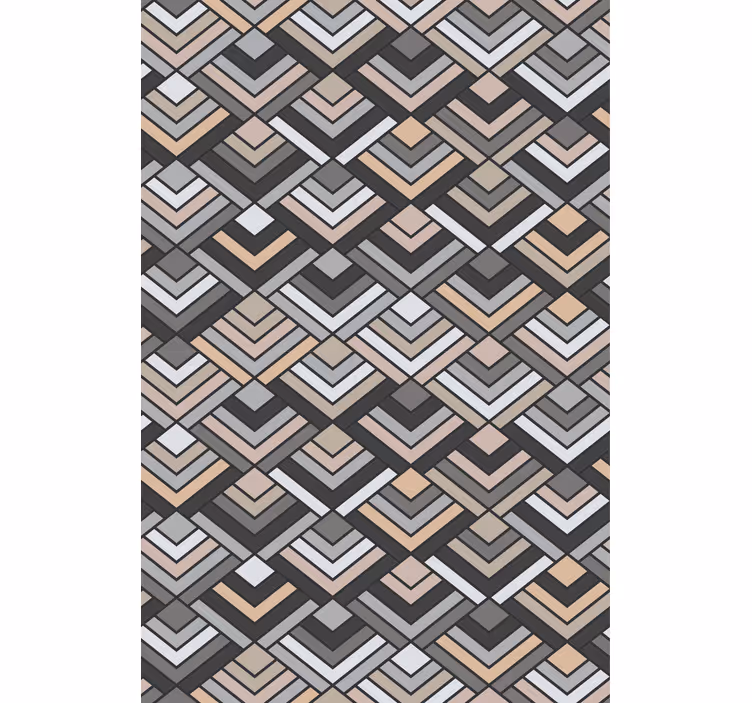 Papel tapiz geométrico formas chevron capas - TenVinilo