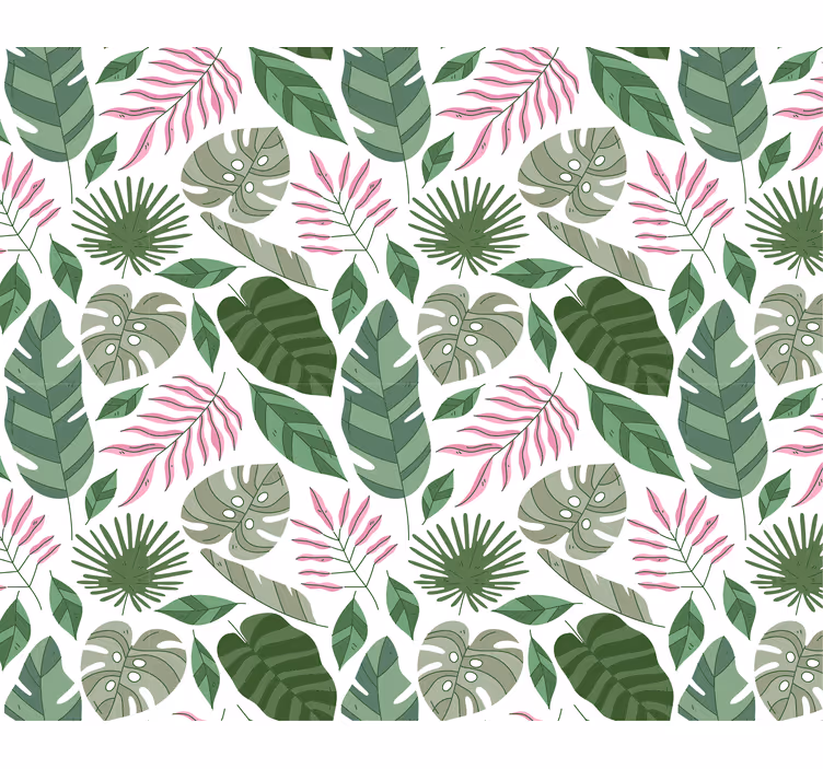Papel tapiz naturaleza motivos de follaje tropical - TenVinilo