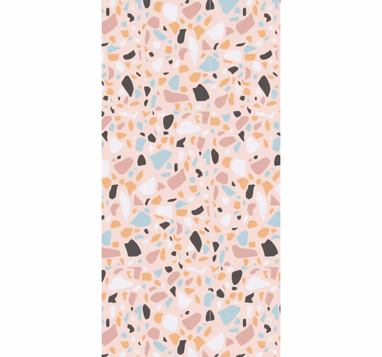 Papel tapiz textura terrazzo acuarela rosa y azul - TenVinilo