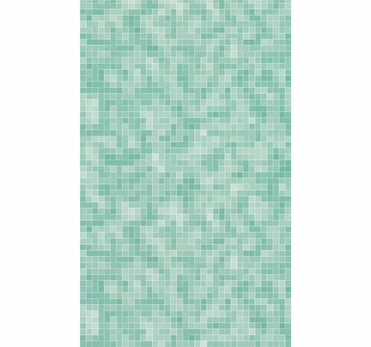 Papel tapiz azulejos patrón mosaico menta - TenVinilo