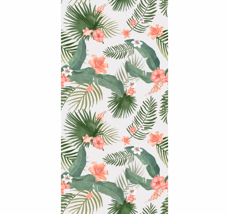 Papel tapiz infantil patrón de plantas hollywood-regency - TenVinilo