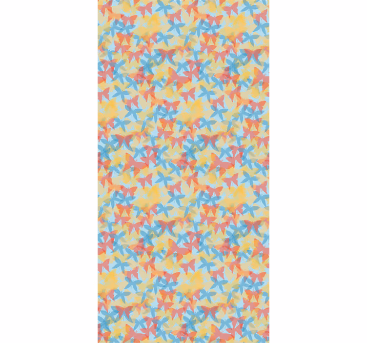 Papel tapiz mariposas voladoras multicolor - TenVinilo
