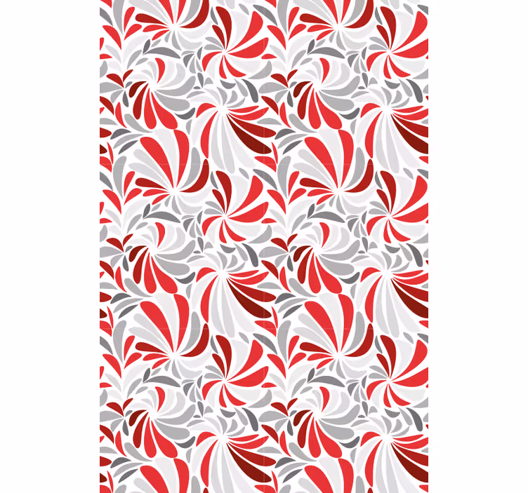 Papel tapiz pasillo motivo de remolinos florales - TenVinilo