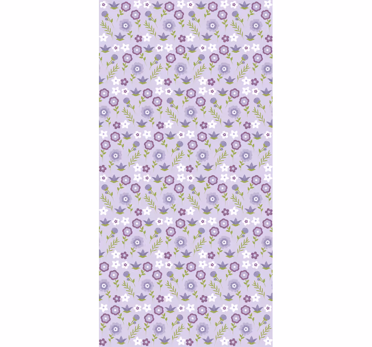 Papel tapiz pasillo armonía de patrón floral - TenVinilo