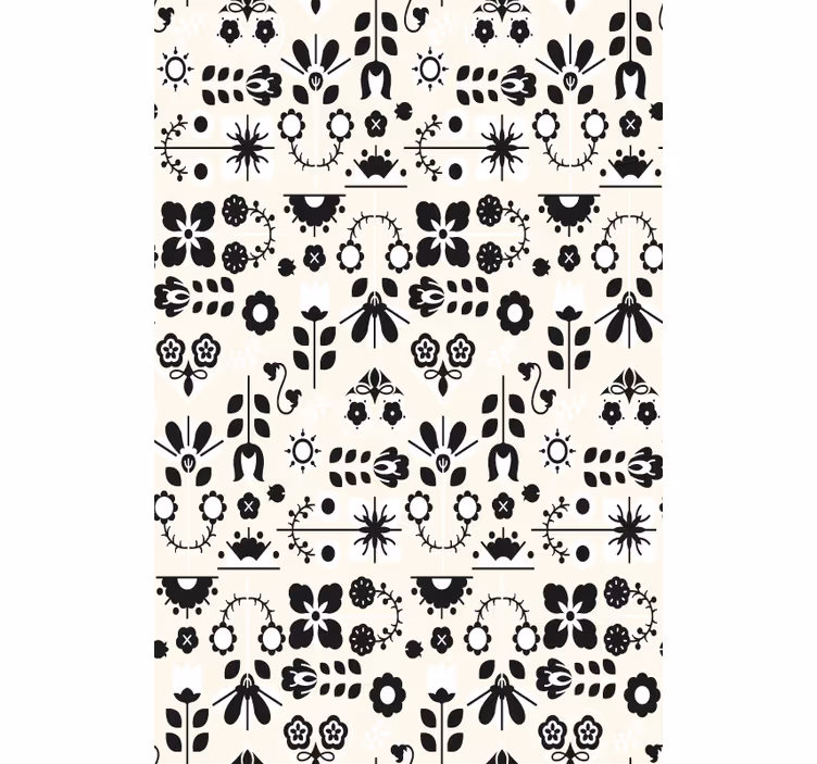 Papel tapiz pasillo patrones florales encantadores - TenVinilo