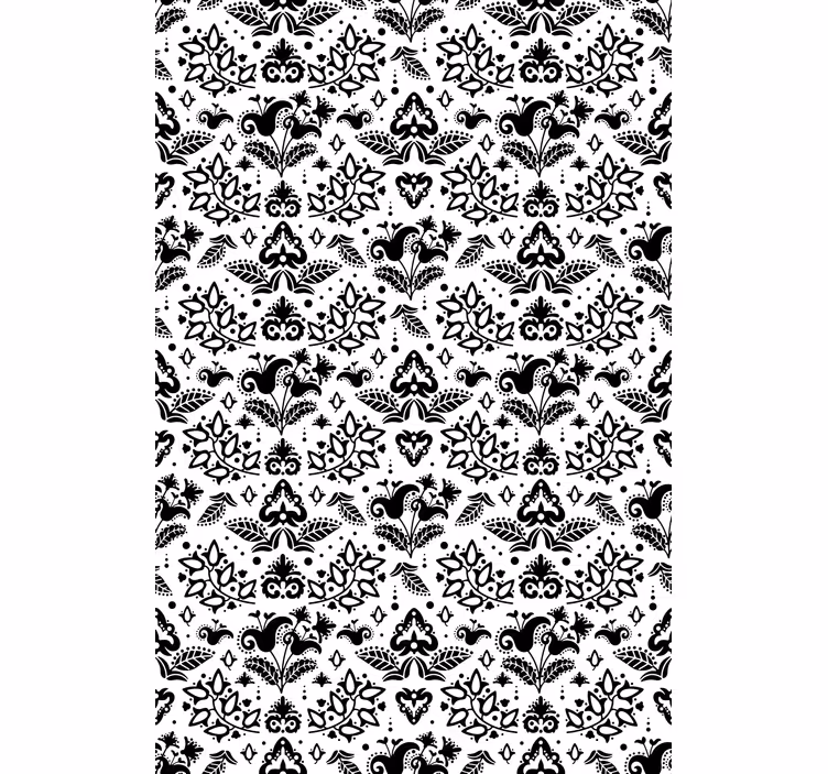 Papel tapiz pasillo elementos florales elegantes - TenVinilo