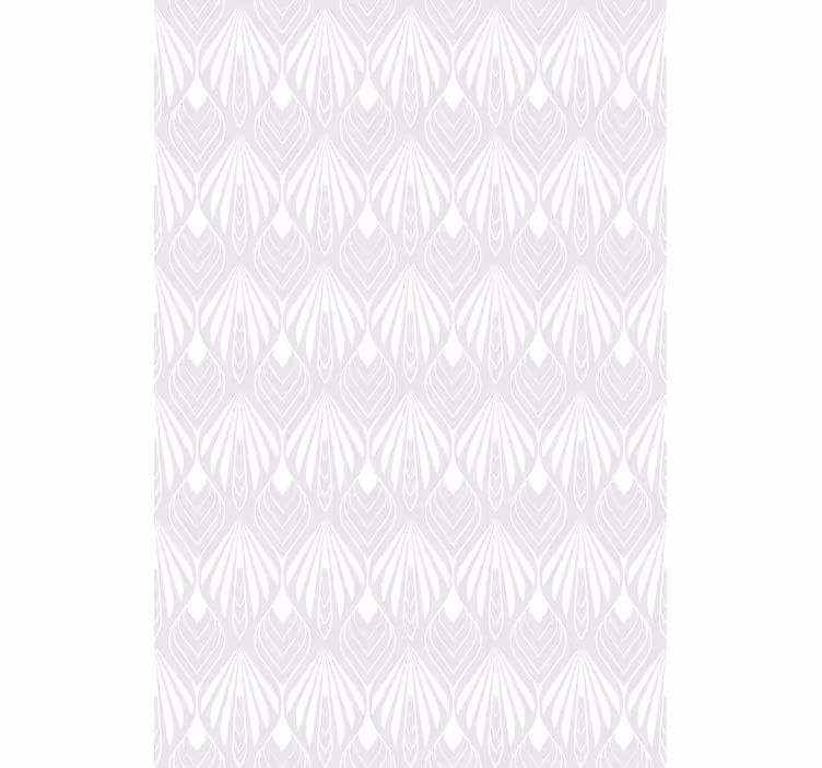 Papel tapiz nórdico patrón de hojas blancas y grises - TenVinilo