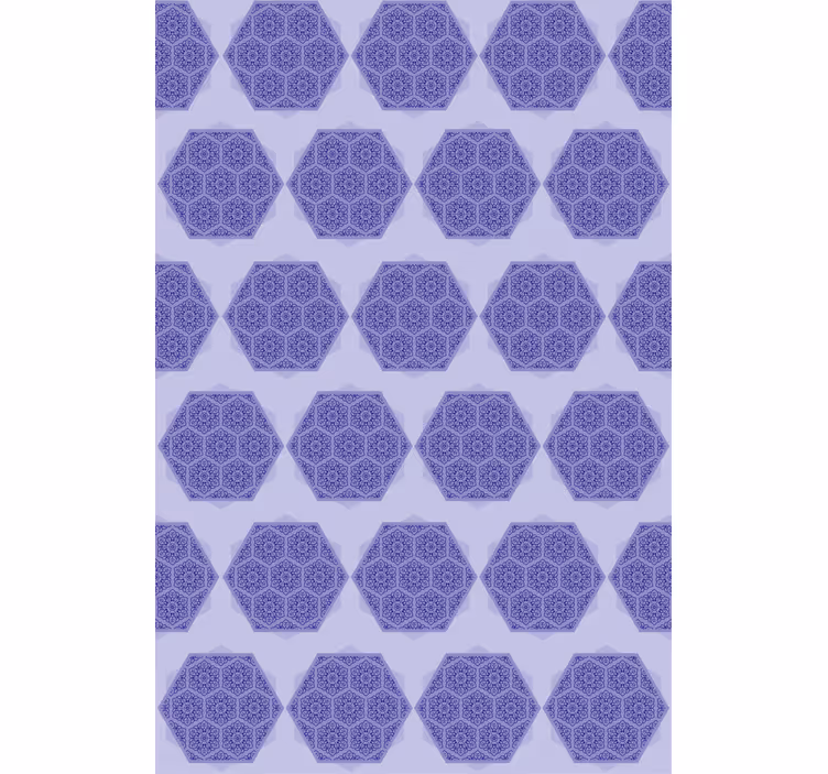 Papel tapiz textura hexágonos morados intrincados - TenVinilo