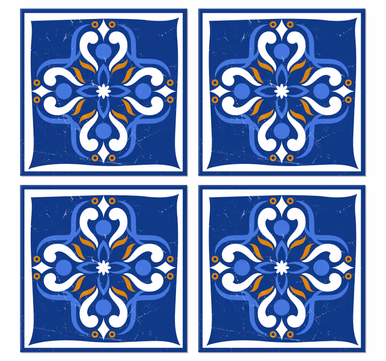 Papel tapiz azulejos clásicos mediterráneos - TenVinilo