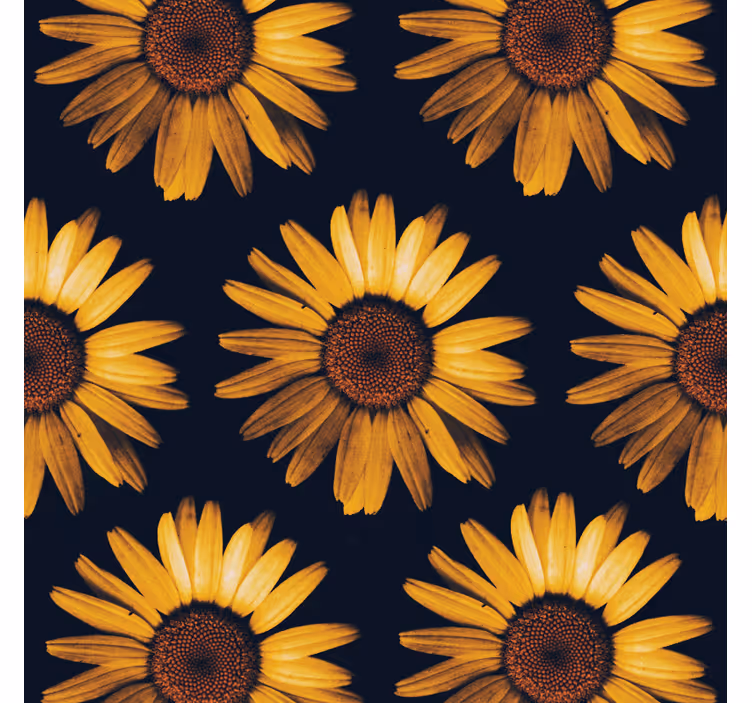 Papel tapiz flores girasoles amarillos - TenVinilo
