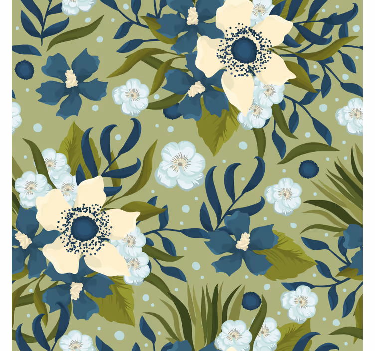 Papel tapiz flores patrón de flores coloridas verano - TenVinilo