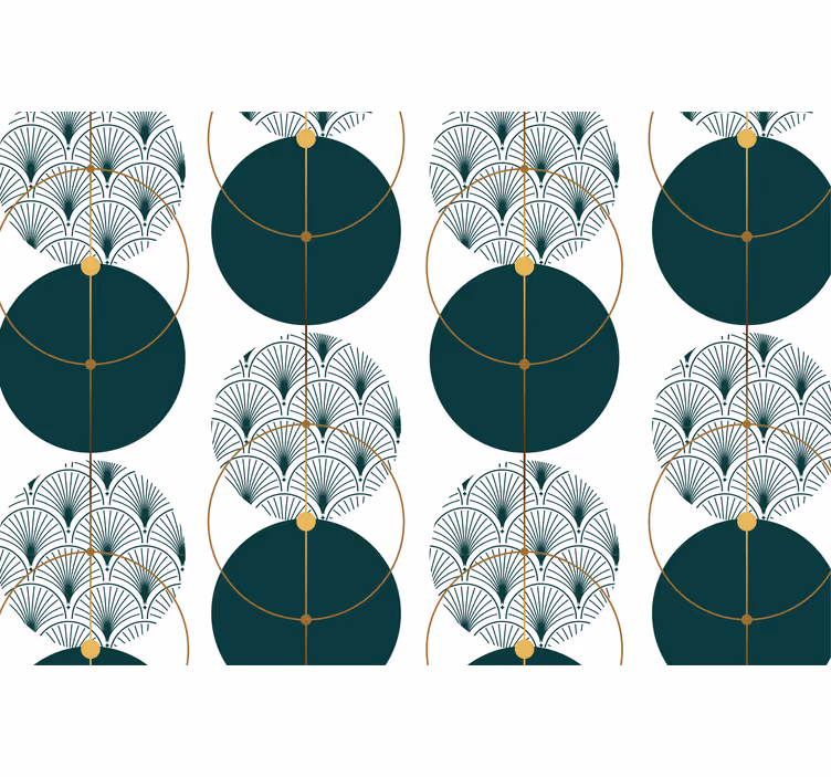 Papel tapiz geométrico arte geo estilo glamuroso - TenVinilo
